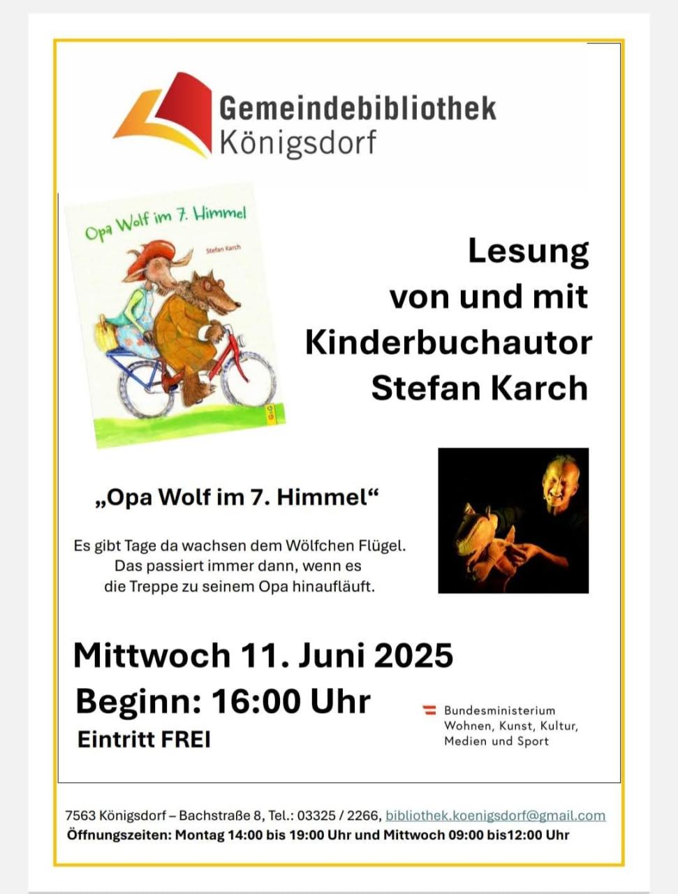 Plakat Lesung Stefan Karch