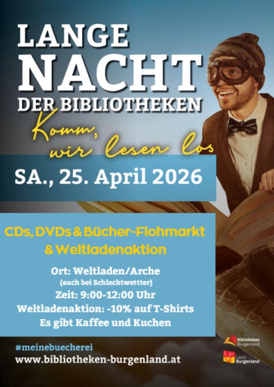 Plakat Lange Nacht der Bibliotheken - Stadtbücherei Jennersdorf