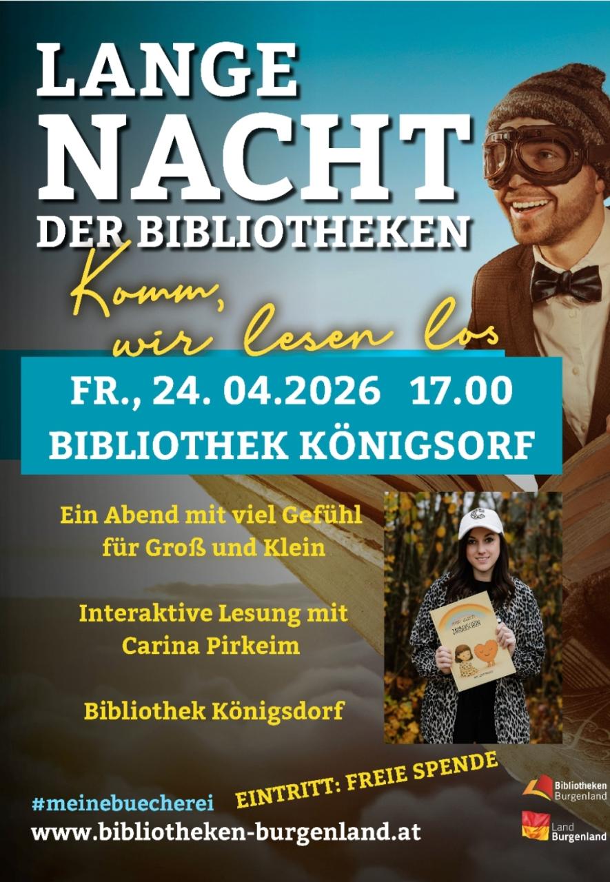 Plakat Lange Nacht der Bibliotheken -Königsdorf