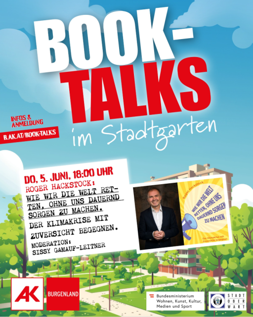 Plakat Book-Talks Roger Hackstock