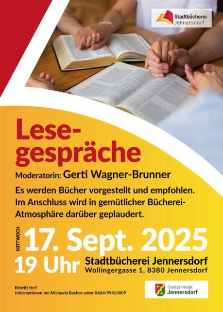 Plakat Einladung Lesegespräche