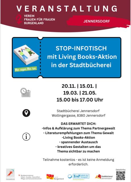 Plakat Stop Info - Tisch