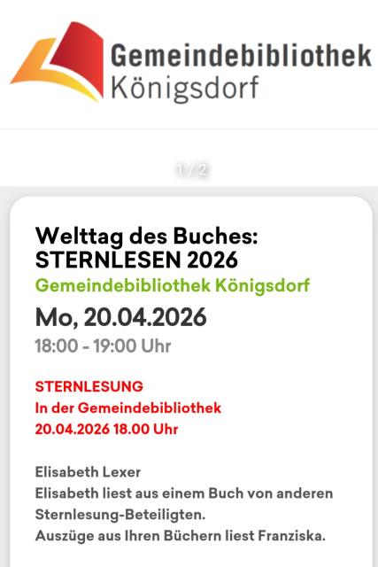 Einladung der Bücherei Königsdorf
