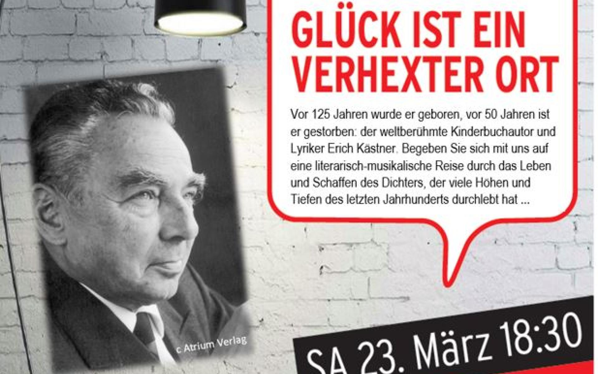 Flyer, Veranstaltung, Erich Kästner, AK Bücherei Oberwart